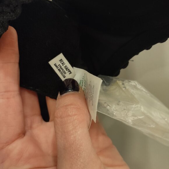NWT AERIE Real Happy Strapless Push Up Bra Black Size 38C Removable Straps Clear - Picture 7 of 8